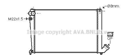 Радиатор, охлаждение двигателя - AVA COOLING CNA2105