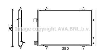 Радиатор кондиционера CITROEN: C5 (RD) 1.6 HDi/1.8 16V/2.0 16V/2.0 16V BioFlex/2.0 HDi/2.0 HDi 140/2 - (6455HV, 9683011280) AVA COOLING CNA5274D