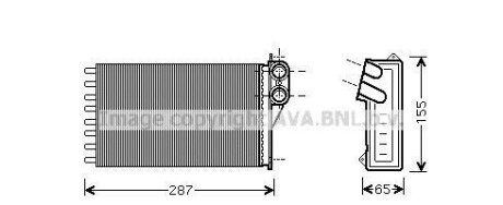 Радиатор отопителя citroen c2 (jm) 1.11.41.4 16v1.4 hdi1.61.6 vts 03-, c2 enterprise 1.4 hdi 09-, c3 1.41.4 16v1.4 hdi1.6 16v1.6 hdi 09-, c3 (fc) 1.1. - AVA COOLING CNA6232