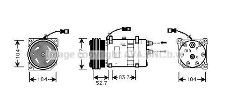 Компресор - (0000071721760, 0000071724259, 0000071796000) AVA COOLING CNAK222