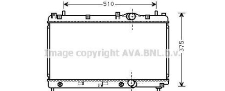 Радиатор, охлаждение двигателя - AVA COOLING CR2031