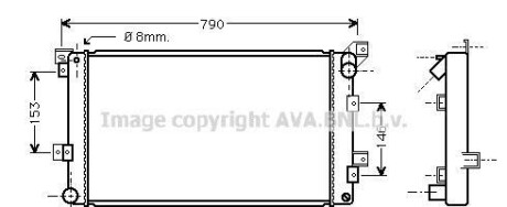 Радиатор, охлаждение двигателя - (4798013) AVA COOLING CR2033