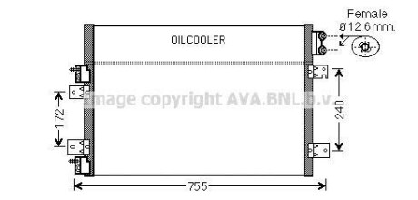 Ava радіатор кондиціонера chrysler sebring/stratus 07- 2.4i-2.7i-3.5i/ m/a /ac+ (ava) - AVA COOLING CRA5113