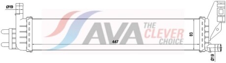 Радіатор, Система охолодження двигуна - AVA COOLING DA2024