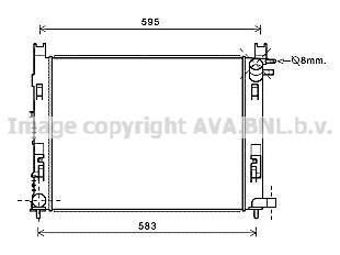 Радиатор охлаждения двигателя Renault Lodgy Dokker Logan II Duster MT AVA - (214100078R, 214105731R) AVA COOLING DAA2008 (фото 1)