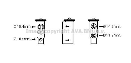 Розширювальний клапан кондиціонера - AVA COOLING DN1389