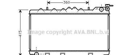 Радиатор, охлаждение двигателя - (2141070J00, 2141071J00, 2141071J01) AVA COOLING DN2094 (фото 1)