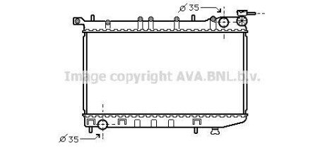 Радиатор охлаждения двигателя Nissan Almera (96-02) 1,4i 1,6i MT AVA - AVA COOLING DN2174