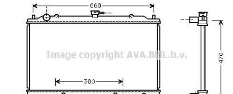 Радиатор, охлаждение двигателя - (2141031U00, 21410OL815, 2141038U00) AVA COOLING DN2189