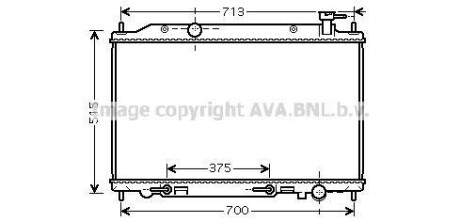 Радиатор, охлаждение двигателя - (21460CC00A, 21460CA010) AVA COOLING DN2295