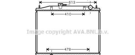 Радиатор, охлаждение двигателя - (1958982, 214103F500, 214107F000) AVA COOLING DN2300