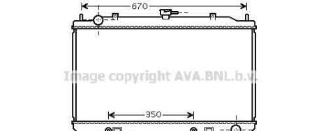 Радиатор, охлаждение двигателя - AVA COOLING DN2320