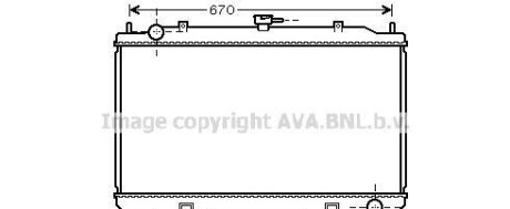 Радиатор, охлаждение двигателя - AVA COOLING DN2324