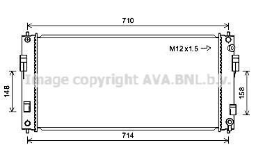 Радиатор охлаждения двигателя Nissan Leaf (11-17) Electric AVA - (214103NA0A) AVA COOLING DN2391