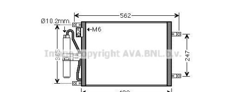 Ava nissan радіатор кондиціонера (конденсатор) з осушувачем micra iii, note - AVA COOLING DN5252D