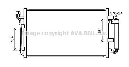 Радіатор кондиціонера Nissan Leaf (11-) AVA - ((921003NA0A)) AVA COOLING DN5387D