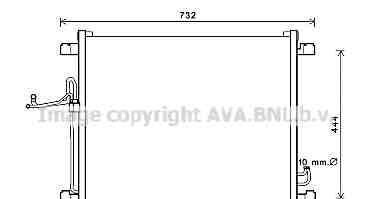 РАДИАТОР КОНДИЦИОНЕРА INFINITI EX35 3.5 I 10.08-12.10 - (921101BA0A) AVA COOLING DN5392 (фото 1)