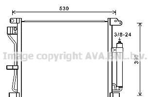 Конденсатор - (92100BA62A, 921001FE0B) AVA COOLING DN5403D