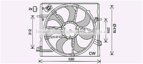 Ava вентилятор радіатора x-trail iii 1.6 dci 14- - AVA COOLING DN7535