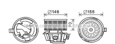 Вентилятор обігрівача салону Nissan Micra (02-10) AVA - (27226AX100) AVA COOLING DN8384