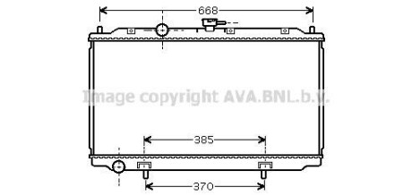 Радиатор охлаждения двигателя Nissan Almera N16 (01-), Primera P12 (00-) MT AVA - AVA COOLING DNA2215