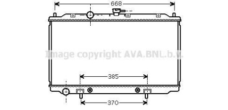 Радиатор охлаждения двигателя Nissan Primera (02-08) 1,8i AT, Primera (00-06) 1 - AVA COOLING DNA2218