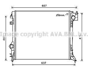 Радіатор охолодження двигуна Nissan Qashqai (13-) 1,5d 2,0i, Renault Kadjar 1,5d (15-) MT AVA - AVA COOLING DNA2421