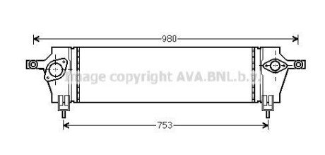 Інтеркулер NISSAN Qashqai 1.5D 07- (AVA) - (14461BB30A, 14461JD50A, 14461JD50B) AVA COOLING DNA4333