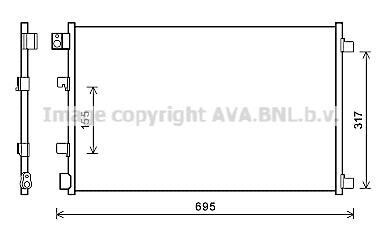 Ava радіатор кондиціонера nissan qashqai (2007) 1.6 cvtc - (92100JD000, 92100JD00A) AVA COOLING DNA5281