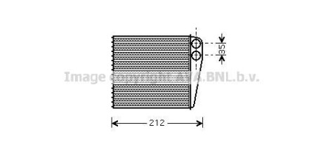 Радіатор обігрівача салону Nissan Micra (02-), Note (06-), Tiida (04-) AVA - (27140AX700, 27140AX70A, 27140AX70B) AVA COOLING DNA6256