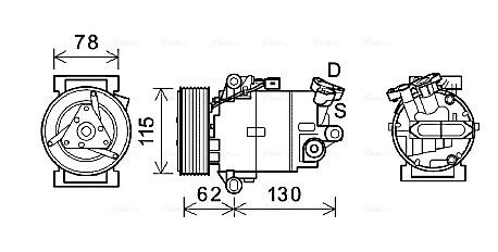 Компресор - ((8200356576, 8200669284, 8200855146, 92600BR00A, 92600BR01A)) AVA COOLING DNAK386