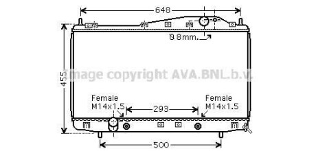 Радіатор охолодження CHEVROLET Evanda (V200) (AVA) - (p96278702, 96278702, P96475476) AVA COOLING DW2055