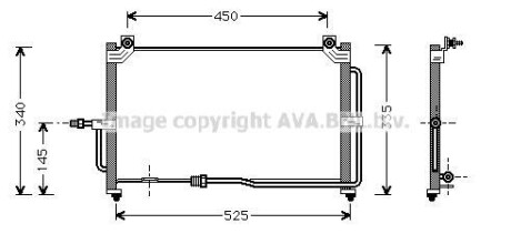 Радіатор кондиціонера - ((96314763)) AVA COOLING DW5028