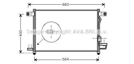 Ava радіатор кондиціонера aveo 03- - (96469289, 96539634, 96834083) AVA COOLING DW5061D