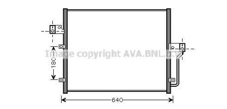 Радіатор кондиціонера SsangYong Action (06-), Kyron (05-) AVA - (6840009000, 6840009001, 6840009002) AVA COOLING DW5082 (фото 1)