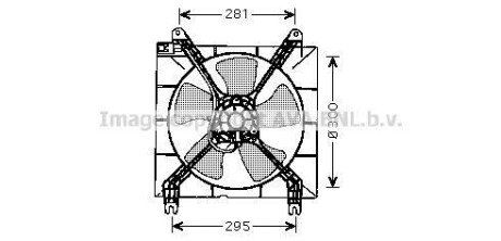 Вентилятор охолодження радіатора AVA - (96553376, 1710085Z10) AVA COOLING DW7507