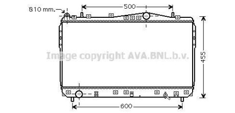 Ava радіатор охолодження nubira/lacetti mt 03-1,6-1,8 (ava) - (5484571, 96433350, 96553378) AVA COOLING DWA2073