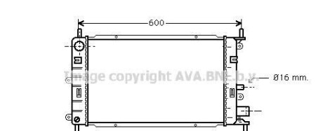 Радиатор, охлаждение двигателя - (1668439, 6912235, 92AB8005CB) AVA COOLING FD2150