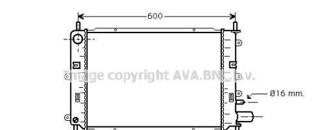Радиатор, охлаждение двигателя - (6912237, PCC108352, 19010P03903) AVA COOLING FD2152