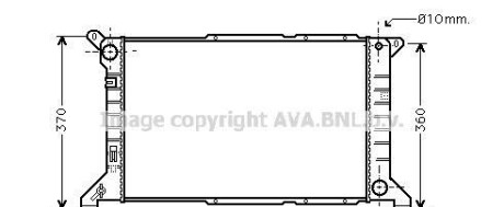 Радиатор, охлаждение двигателя - (7045714, 7242485, 94VB8005GC) AVA COOLING FD2204