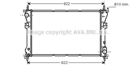 Радіатор охолодження двигуна Ford Tranzit 2,0d 00>06 MT AVA - (1671800, 1C1H8005FD, 1C1H8005FE) AVA COOLING FD2320