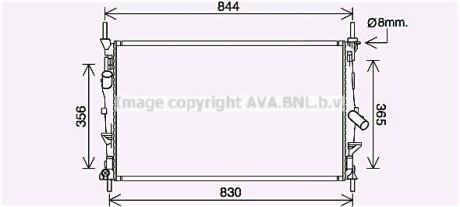 Радіатор, Система охолодження двигуна - AVA COOLING FD2628