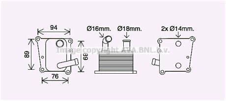 Теплообменник - (1405018, 1212740, 1079204) AVA COOLING FD3598