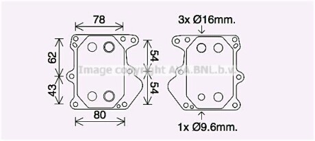 Радиатор масляный Ford Tranzit 2,2TDCI 08>, PSA Jumper Boxer 2,2HDI 06> AVA - AVA COOLING FD3625