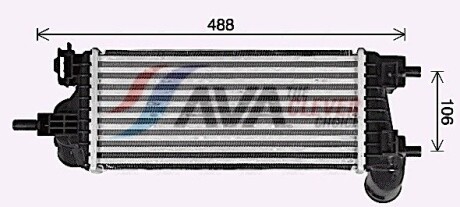 Ava ford інтеркулер c-max ii 1.0 12-, focus iii 1.0 12-, grand c-max 1.0 12-, transit connect v408 1.0 13- - AVA COOLING FD4662