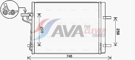 Радиатор кондиционера в сборе - AVA COOLING FD5647D