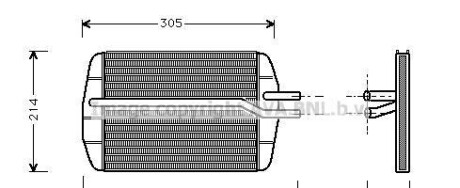 Теплообменник, отопление салона - AVA COOLING FD6216