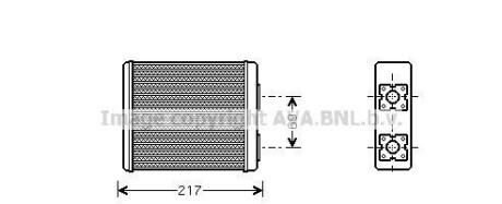 Теплообмінник, система опалення салону - AVA COOLING FD6362