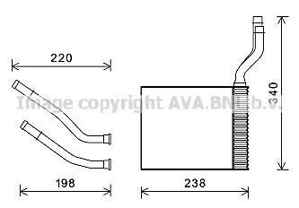 Радіатор обігрівача салону Ford Mondeo IV Galaxy S-max AC+ AVA - AVA COOLING FD6464