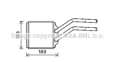 Радиатор отопителя салона Ford Transit, Transit Tourneo, Transit Custom (00-14) - AVA COOLING FD6614